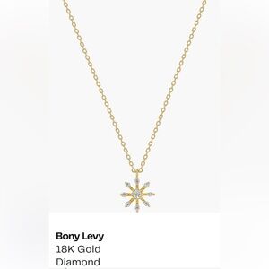 Bony Levy BEW 18kGold Diamond Snowflake Pendant Necklace